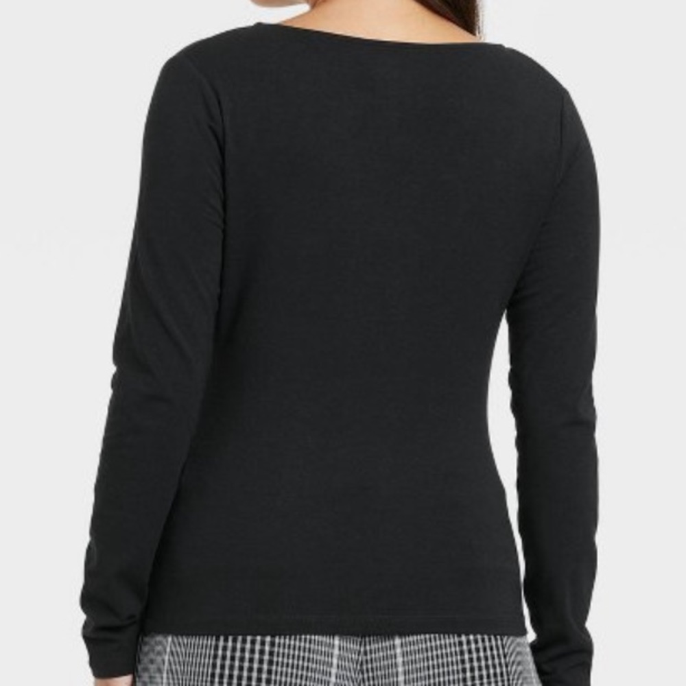 A New Day Women's Long Sleeve Asymmetrical Top NWT - Picture 3 of 3